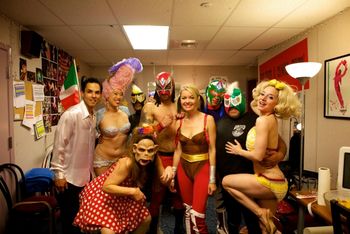 Backstage after the Late Night Espectacular at Teatro ZinZanni

