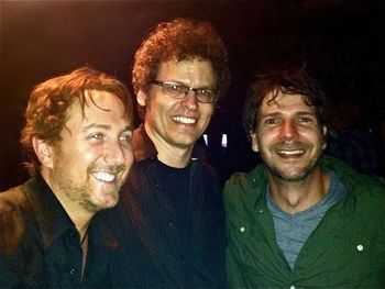 l-r: Derrick "Suede" Stout, David Hawkins, David Wallace after Jake Owen show in Chicago
