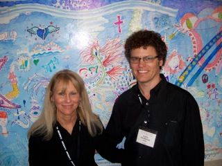 w/ Cheryl in front of my contribution to the FAI art wall 2010
