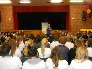 Robin speaks at Bega high school
