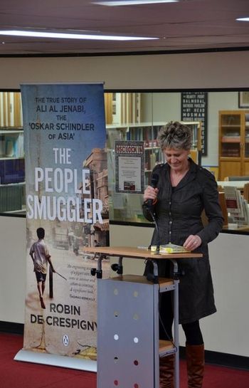 Robin speaking at the Mosman Library
