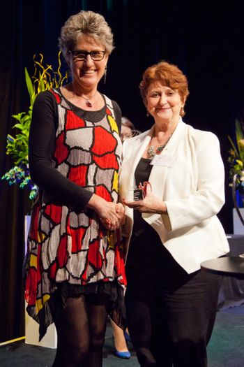 Recieving The Human Rights Award for Litrature from MP Susan Ryan
