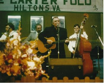 Jeff playing bass at the Carter Fold with Johnny Cash
