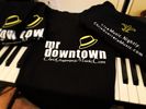 "Mr. Downtown" WOMEN'S V-Neck Logo T-Shirt BLACK