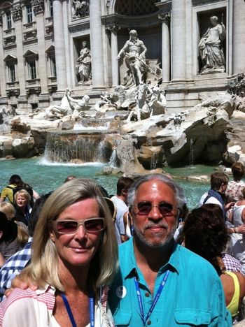 My lovely wife and me at the Trevi Fountain in Rome
