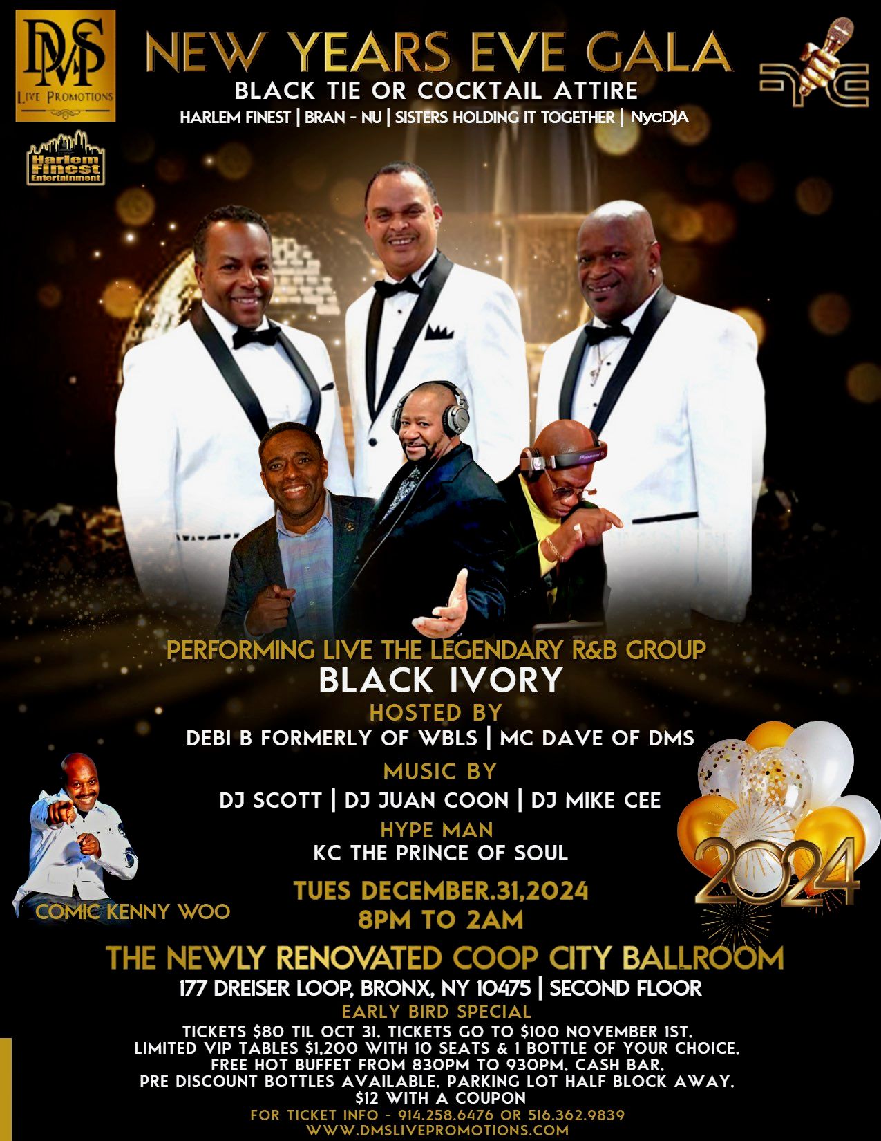 New Year's Eve Gala @ Co-op City Ballroom - Dec 31, 2024, 8:00PM