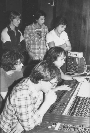 1982 studio shot Renegade recording and mixing
