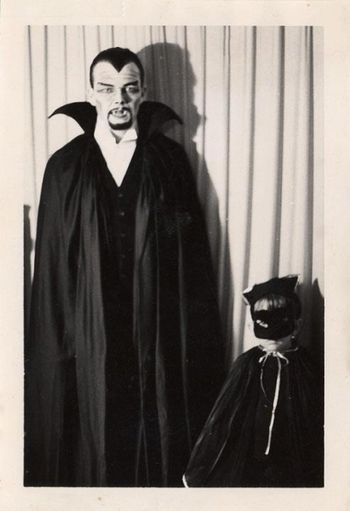 Dad and me on Halloween 1970 My gothic roots...
