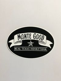 Sticker - "Real Texas Honkytonk" (black)