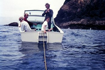 Tim and Ian do a bit of wakesurfing....Oakura 1967 not sure about the girls...maybe Jacky!!!!!
