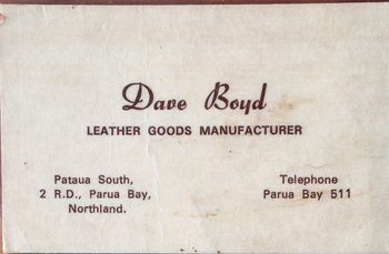 Dave Boyd....leather goods
