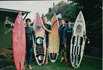 and heres the Pataua surfing locals...Boyd crew...about 150 yrs ago!! ...The boyd surfing family 'Reuben'....'the right honourable'....'Rion' (on tippy toes)...and 'Josh....man how many good sessions would these guys have had at Pataua!!!!
