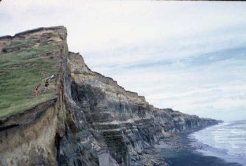 on the way they went around thru the Bay of Plenty Ohope area...and the boys flirt with danger..like we all did at that age...man that cliff looks really unstable...i can hardly watch!!!
