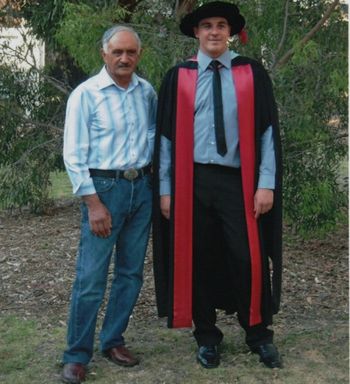 Tui and son Scott...2009 Scott receiving his Bachelor of Mechanical engineering....proud dad!!
