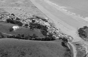 Maybe late 50s or early 60s Pretty sure that is the old Waipu Cove clubhouse...which met its fate shortly after!!!!
