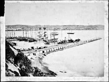 1870 Breakwater and Harbour Oamaru
