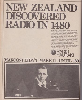 Radio Hauraki...a great promoter of our Tatahi club...1971
