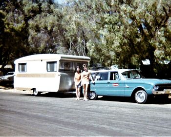 1970....Whangarei travellors, like the rest of us.....Lew Redwood, and wife Robyn [ left ] and Julie Burch [ RIP ].....Aussie...of course! ....Falcons or Holdens were the go
