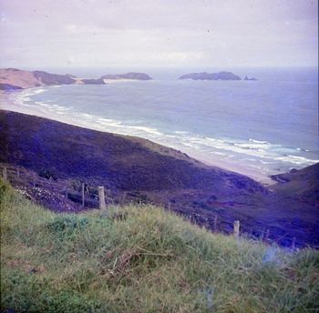 Lauries trip takes him to Twilight Bch ..Spirits Bay..1969.... interesting story here....Twilight Bch, named after a ship from South Africa that was wrecked here, built & Captained by the Meiklejohn family..... Dianne (Laurie's wife) has Meiklejohn heritage...'wow'..seems we all some sort of connection with the sea!!
