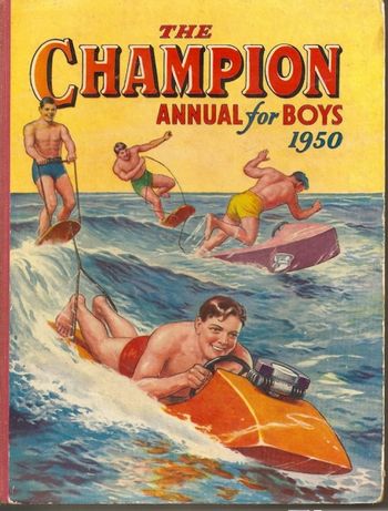 How amazing is this picture....tow in surfing in 1950....amazing!! This is such a futuristic vision of current tow-in surfing...even looks a bit like a jet-ski (its called a motobogan)....amazing!!....most of us kids in NZ were reading books like this in the '50s..
