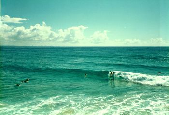 Mike getting  dropped in on...nice little wave at Coolangatta
