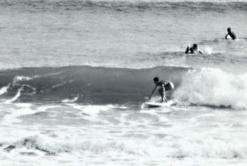 Roddy doing a little crouch on the inside section...Waipu ...summer of '63
