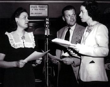 and of course in the mid 50s we always listened to the radio serials....no TVs then!!!!! the studio recording of 'Portia faces life'....and there was 'Life with Dexter'....remember!....ha!.....and the programme that Dick Robinson, Dave Boyd, Jim Carney and Robbie Bambree all loved....'Aunt Daisy'!!!!....Ha!!
