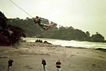 Phil ..Baz..& Yuils...having fun at Whananaki...spring of '64 A good solid swell that day too!!
