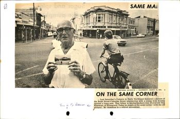 and here's Mr Roseman 57 years later ...1973 cnr Bank and Cameron st...
