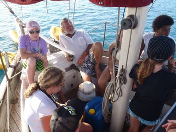 Captain Bob looking very relaxed (in his Charter boat...very cool..)
