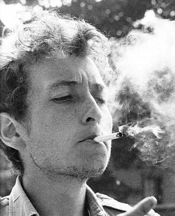 and here's Dick having a smoke and looking a lot like Bob Dylan!! Well....thats because it is Bob Dylan....Dick was the spitting image of Bob Dylan in those days....what a compliment for Bob........ha!
