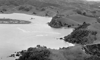 Whananaki (Northland)1962...you can just image little lefty peelers  coming off the bar......we first surfed it in '65...another magic Northland surf spot....in fact..60 yr old Aucklander Tony Reid ('Ant') still makes the pilgrimage up to Whananaki regularly..very impressive 'Ant' !!
