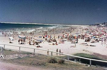 Occasionally we would head down to Caloundra for a surf... Caloundra...summer of '68 (Kings beach)

