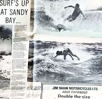 28yr old Colin Lowe (top), and Viv Treacy slug it out ....Sandy Bay ''79
