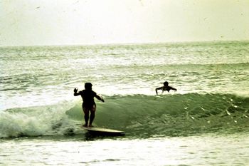 Roddy nicely slotted on the inside....Ahipara '67 Roddy was one of the better surfers in Northland...mid '60s
