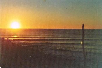 the boys get a couple of last waves after a 'gas' summers day at Raglan in '66... Remember those great summer offshore glassy days....watching the sun go down...totally buggered from at least 3 x 3 hr sessions...awesome...

