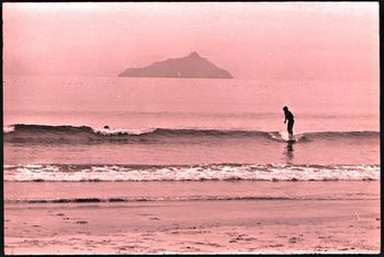 Advocate photo of Uretiti January 1970!.. wonder why he took his camera to Uretiti...wasn't any waves....ha!!..................(nudist beach..Ha!)
