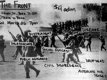 Brooklyn, New York, 1994. #2 The Front was an abandoned bar under the Brooklyn bridge. With stolen electricity, cases of malt liquor behind the bar and a home made stage. Hands down one of the best gigs we ever played.
