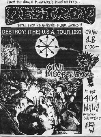 Detroit, Michigan, 1993. #3 Flyer art by Martial Flaw.
