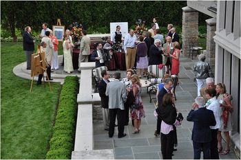 Performing for Guests on the Patio during a performance in Grosse Pointe, MI
