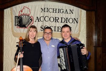 World renown Bayanisit Mr. Stas Venglevski and Master Cellist Roza Borsova at the Michigan Accordion Society Music Event!
