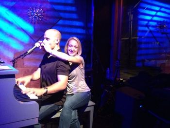 "Hold this harmonica for me..." Zaboo Dueling Piano Bar; Manchester, NH; September 2014
