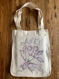 "How to Origami Crane" organic canvas bag