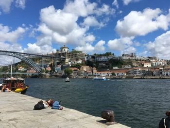 Riverfront in Porto, Portugal.
