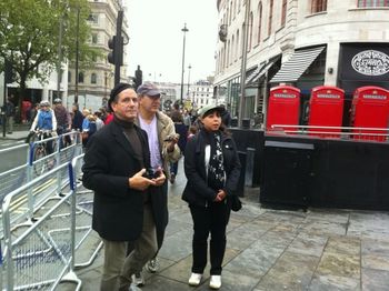 Leslie, Jerry, Tim Emmons in London.
