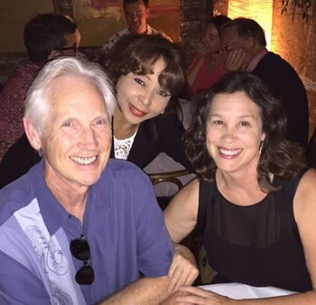 John & Susan Dietz w/ Leslie at Chez Papa Jazz Club, Paris.
