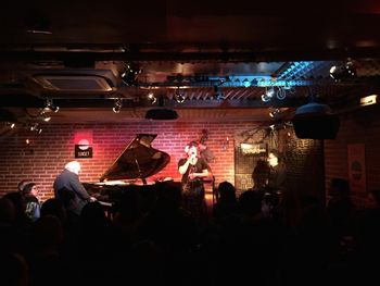 Leslie & Gerard with Bruno Rousselet & Mourad Benhammou at Sunside Jazz Club in Paris.
