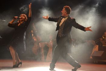 Thierry Godefroy et Leslie perform in a  "Cotton Club" production, L’Haÿ-les-Roses, France.
