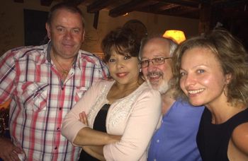 Philippe,Leslie,Gerard,Mariya at Chez Papa Jazz Club in Paris.
