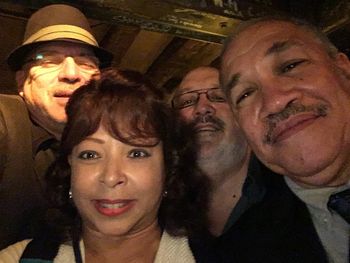 Peter Giron, Leslie, Gerard & Bruce Jackson, NYC drummer, in Paris.
